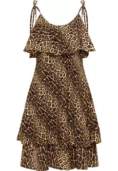 Платье faina Mit Leoprint, бежевый