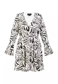Платье faina Zebraprint, белый черный