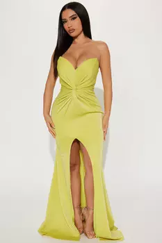 Платье Fashion Nova MF21753, желтый