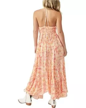 Платье Free People Heat Wave Printed Maxi, цвет Dusk Coral Combo