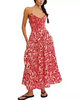 Платье Free People Sweet Nothings Midi, цвет Gardenia Combo