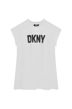 Платье-Футболка с логотипом Dkny, белый