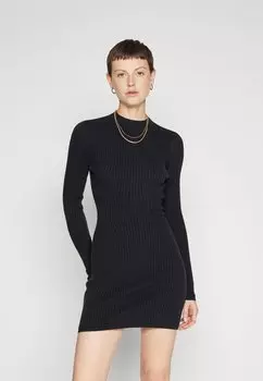 Платье-футляр Hollister Co. ПЛАТЬЕ-СВИТЕР С МОКНЕКОМ, ЧЕРНЫЙ
