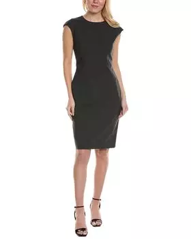 Платье-футляр Hugo Boss Dironah из смесовой шерсти, серый