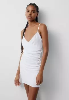 Платье-футляр PULL&BEAR, белый