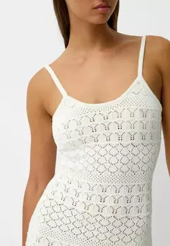 Платье-футляр RUSTIC Bershka, белый