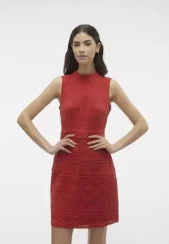 Платье-футляр VMHONEY LACE SHORT DRESS Vero Moda, цвет pompeian red