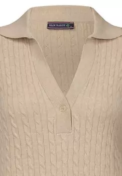 Платье-футляр WITH A SINGLE BUTTON DETAIL AND CABLE PATTERN Felix Hardy, бежевый