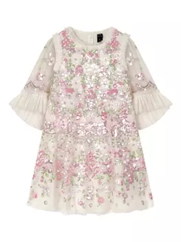 Платье Garden Delight от NEEDLE & THREAD KIDS из тюля, нейтральный