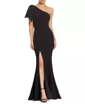 Платье Georgina на одно плечо с бантом Dress the Population, черный
