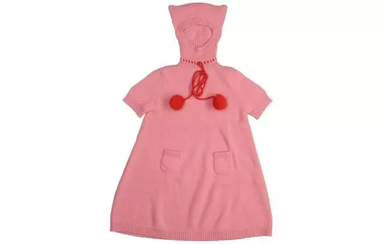 Платье Gucci с капюшоном, розовый