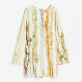 Платье H&M Crinkled, кремовый