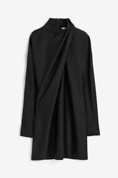Платье H&M Draped, черный