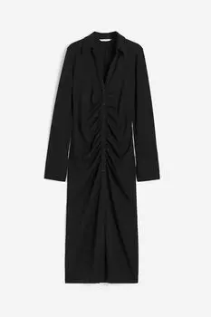 Платье H&M Draped, черный