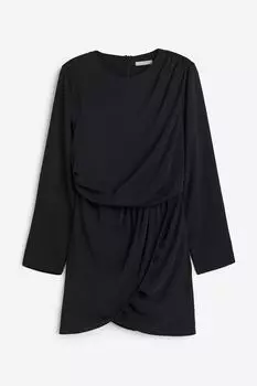 Платье H&M Draped, черный