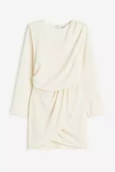 Платье H&M Draped, кремовый