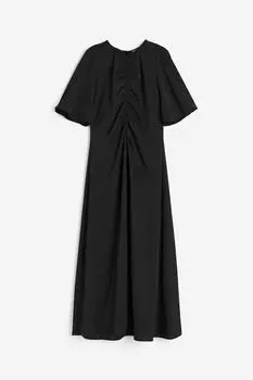 Платье H&M Gathered-detail, черный