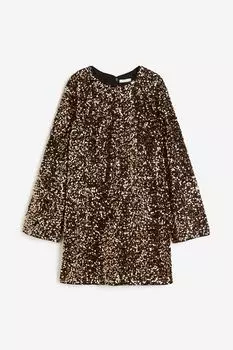 Платье H&M Sequined, бронзовый