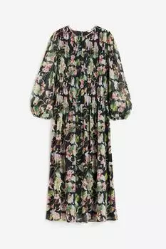 Платье H&M Smocked-bodice, черный