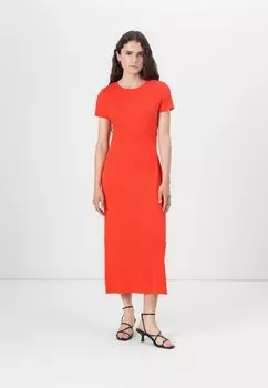 Платье из джерси BACK CUTOUT MIDI DRESS GAP, красный