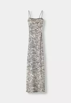 Платье из джерси Bershka, белое