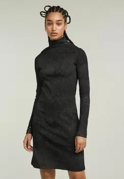 Платье из джерси COATED G-STAR, черный