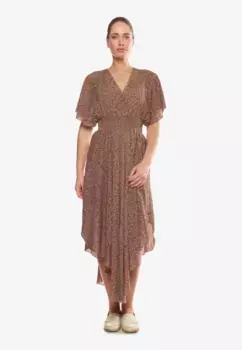 Платье из джерси Le Temps Des Cerises "YAKA", с цветочным узором, хаки