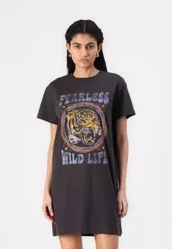 Платье из джерси NMZODIAC O NECK DRESS Noisy May, серый