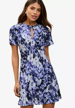 Платье из джерси REGULAR FIT-SHORT SLEEVE KEYHOLE Lipsy, синий