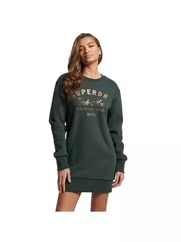 Платье из джерси Superdry, зеленый