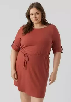 Платье из джерси Vero Moda Curve, цвет Cognac