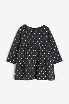 Платье из хлопкового джерси H&M, черный