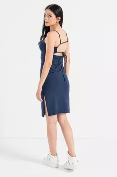 Платье из органического хлопка с разрезом по бокам Tommy Jeans, синий