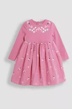 Платье из рубчатой марли Jojo Maman Bb, розовый