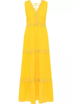 Платье IZIA Spaghetti Maxi, желтый