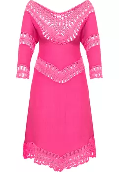 Платье IZIA Tunika Mini Mit Hkelpart, розовый