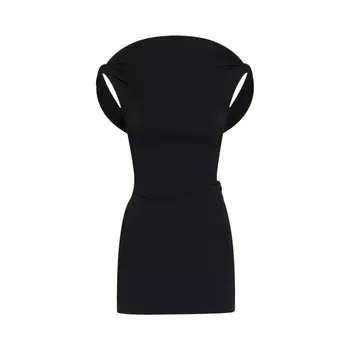 Платье Jacquemus La Mini Robe Bordo, черный
