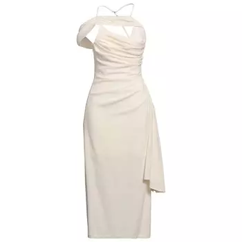 Платье Jacquemus Midi, бежевато-кремовый