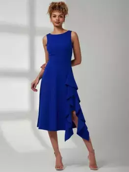 Платье Jolie Moi Haylen Frill Midi, цвет royal/blue