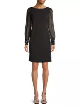 Платье Karl Lagerfeld Paris из крепа, чёрный