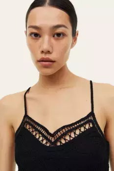Платье крючком H&M, черный