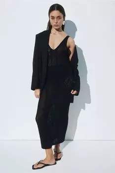Платье крючком H&M, черный
