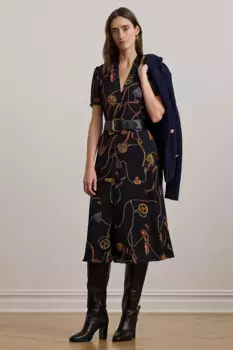 Платье Lauren Ralph Lauren, темно-синий