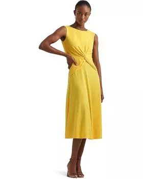 Платье Lauren Ralph Lauren Twist-Front Jersey Dress, цвет Primrose Yellow