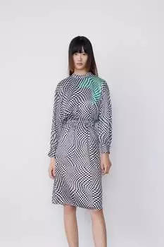 Платье Lily в клетку Lily Apparel, черный