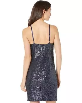 Платье MARINA Spaghetti Strap Sequin, темно-синий