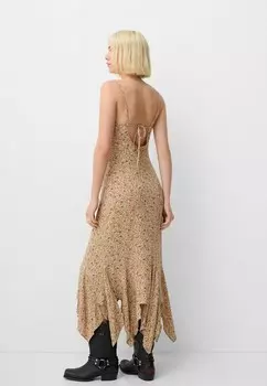 Платье макси Bershka, хаки