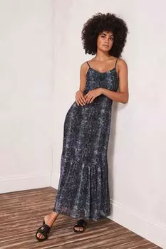 Платье макси Jenna с принтом Mint Velvet, синий