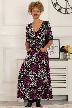 Платье макси Kamiyah из вискозы Jolie Moi, фиолетовый