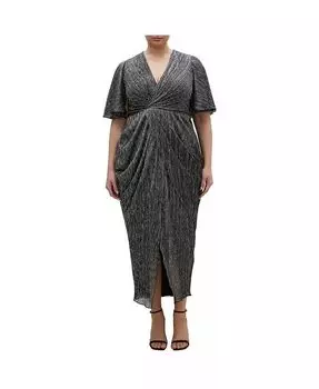 Платье макси Lily Sparkle размера плюс CITY CHIC, черный